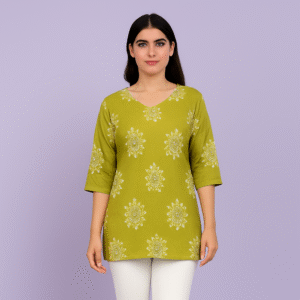 Printed Rayon Short Kurti For Girls and Women