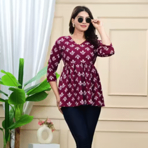 Women Printed Top || Girls Party Top || Short Kurti